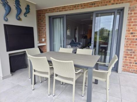 outdoor dining table and braai